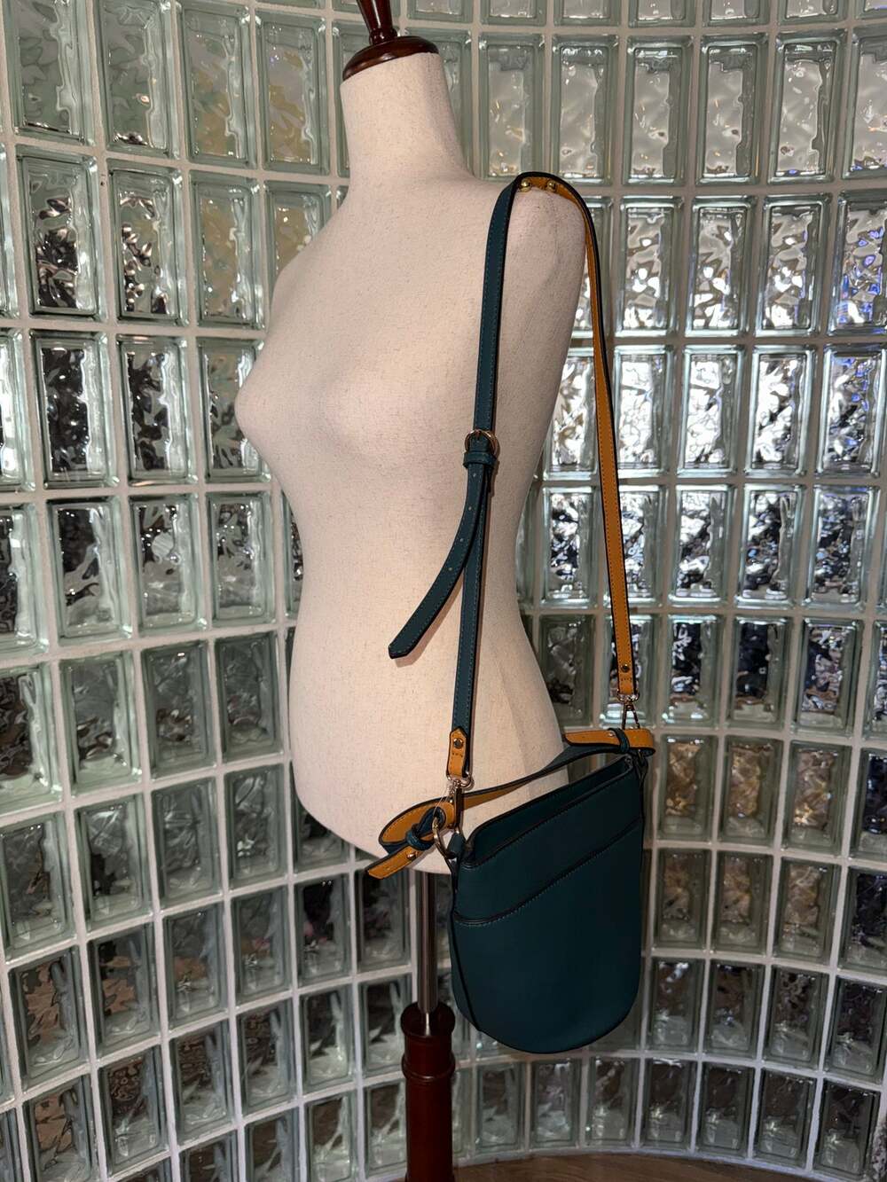 Chelsea28 Izzy Faux Leather Bucket Bag - Teal Bucket purse
